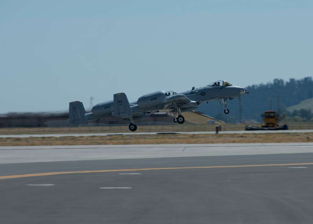 Two A-10 Thunderbolt II aircraft takeoff during the - PICRYL Public ...