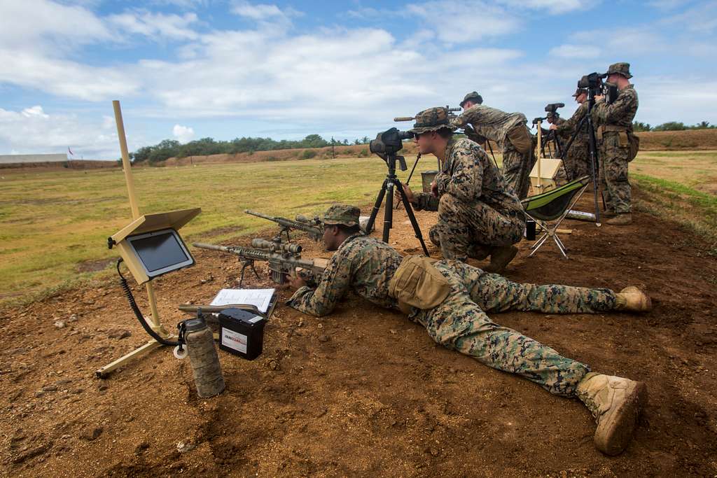 Scout sniper candidates with Weapons Company, 2nd Battalion, - NARA ...