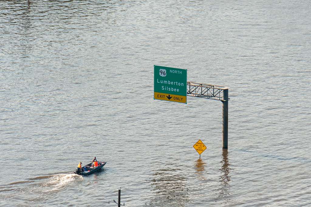 Hurricane Harvey flooding north of Beaumont Texas NARA DVIDS