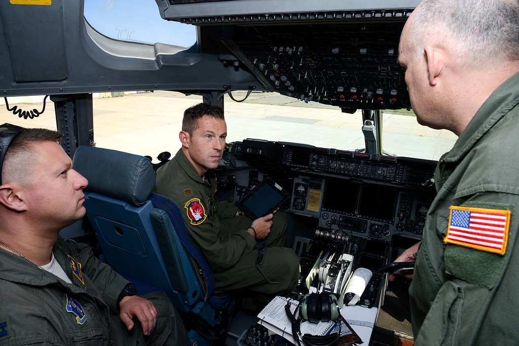 Air Force Capt. Arnold Lucchesi, left, and Air Force Maj. Tom