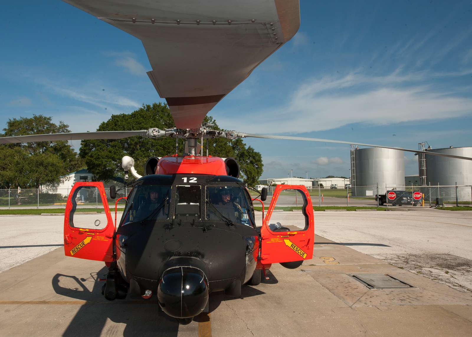 Coast Guard Pilots Aboard An Mh Jayhawk Helicopter Nara Dvids Public Domain Archive