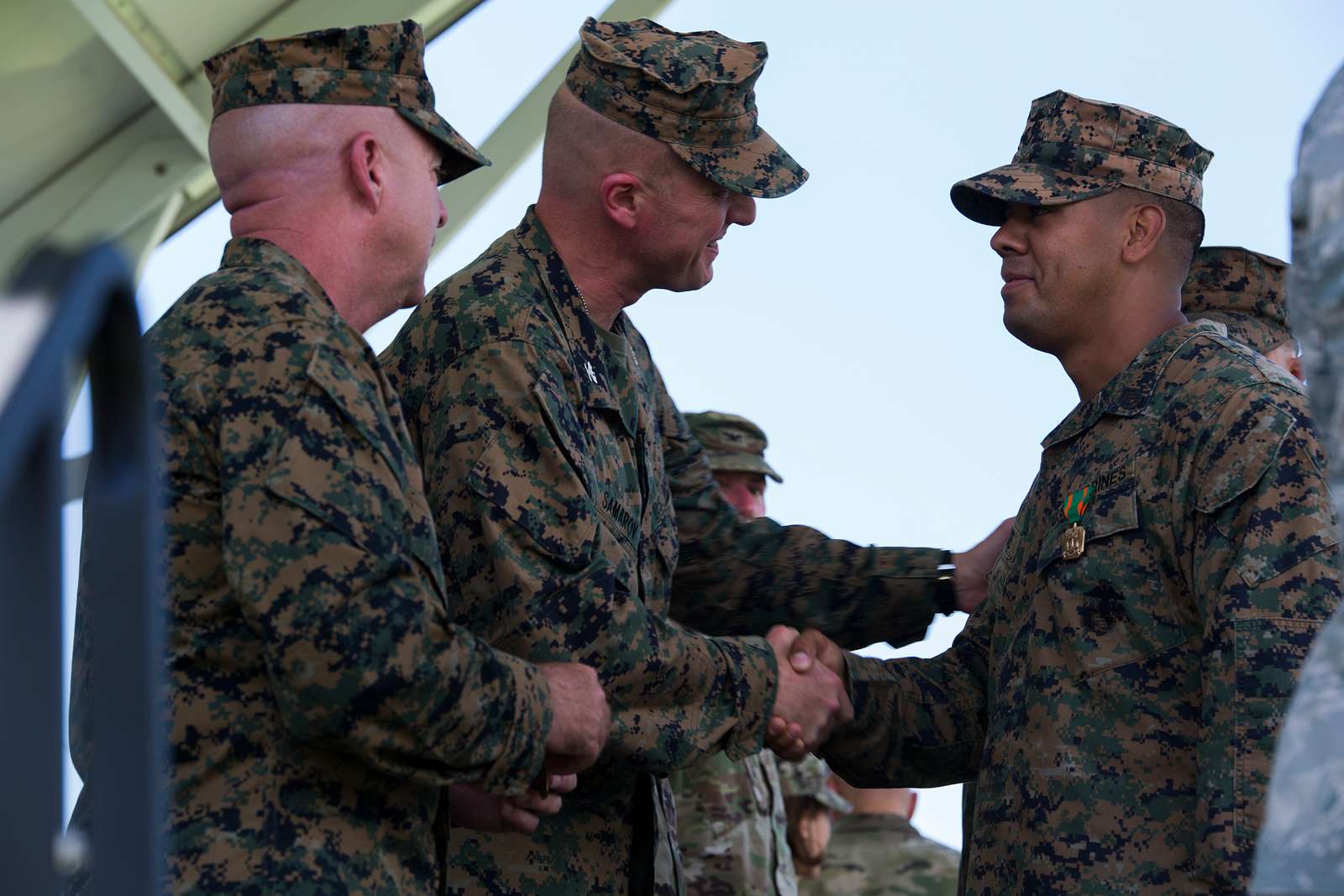 U.S. Marine Col. Michael V. Samarov, center, commander - NARA & DVIDS ...