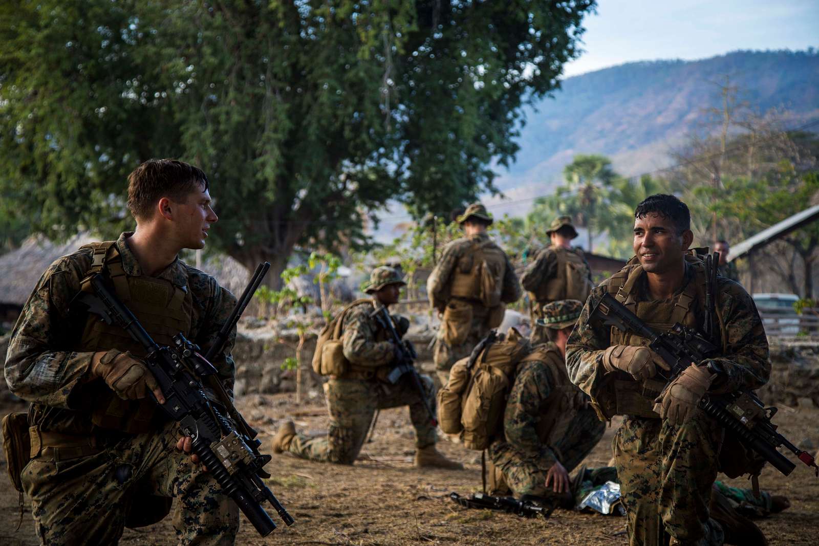 U.S. Marine Corps Sgt. Ian Pass, left, a machine gunner - NARA & DVIDS ...