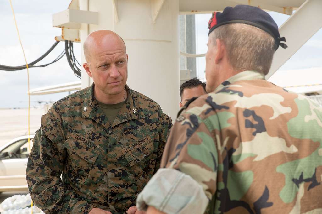 U.S. Marine Colonel Michael V. Samarov, left, commander - NARA & DVIDS ...