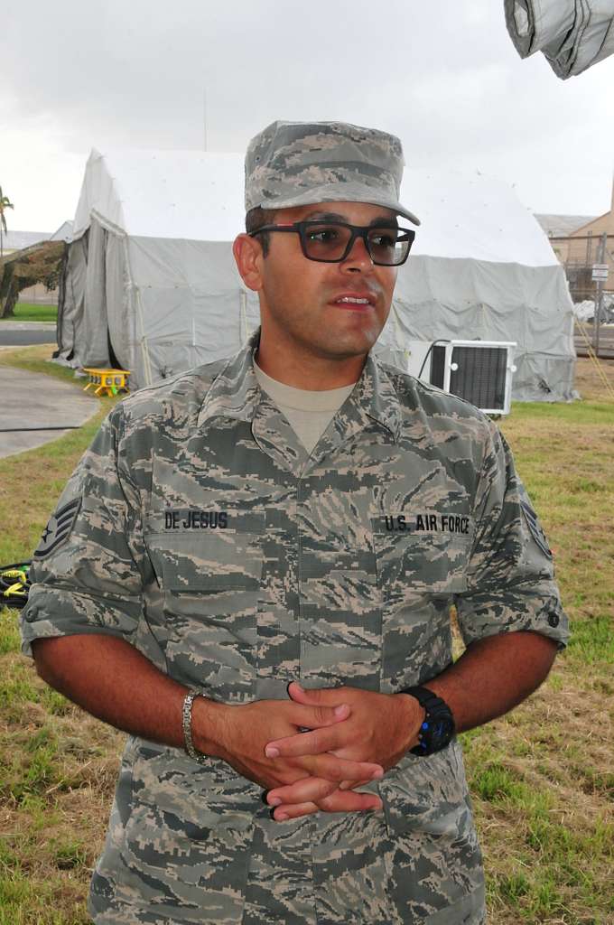 SSgt. Hector de Jesus stands in front of the triage - NARA & DVIDS ...