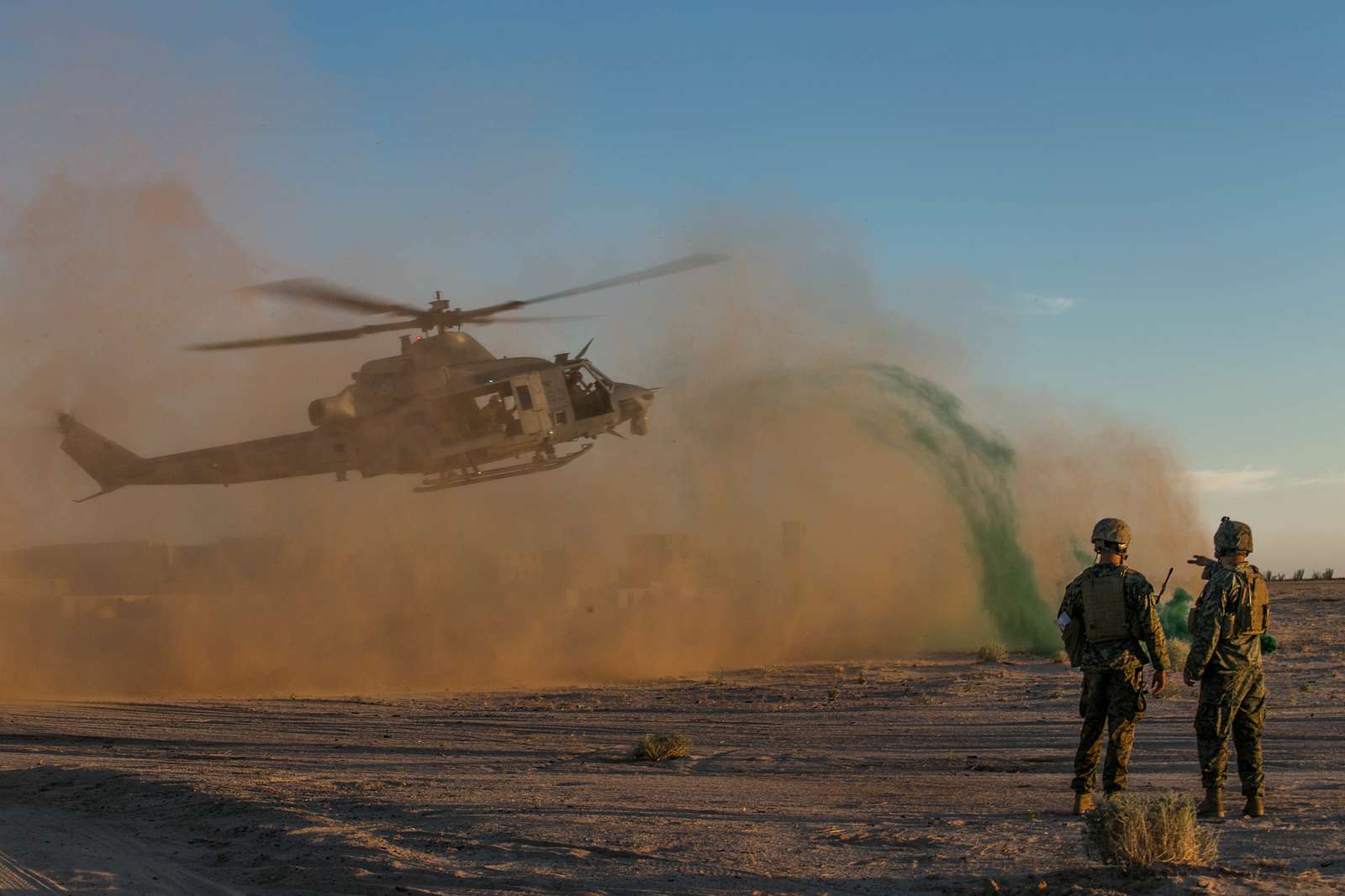 A U.S. Marine Corps UH 1Y Venom lands near a smoke - NARA & DVIDS ...