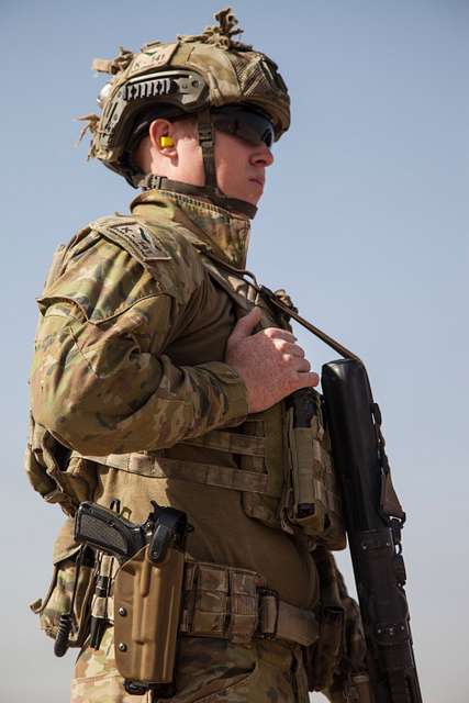 An Australian army soldier, deployed in support of - NARA & DVIDS ...