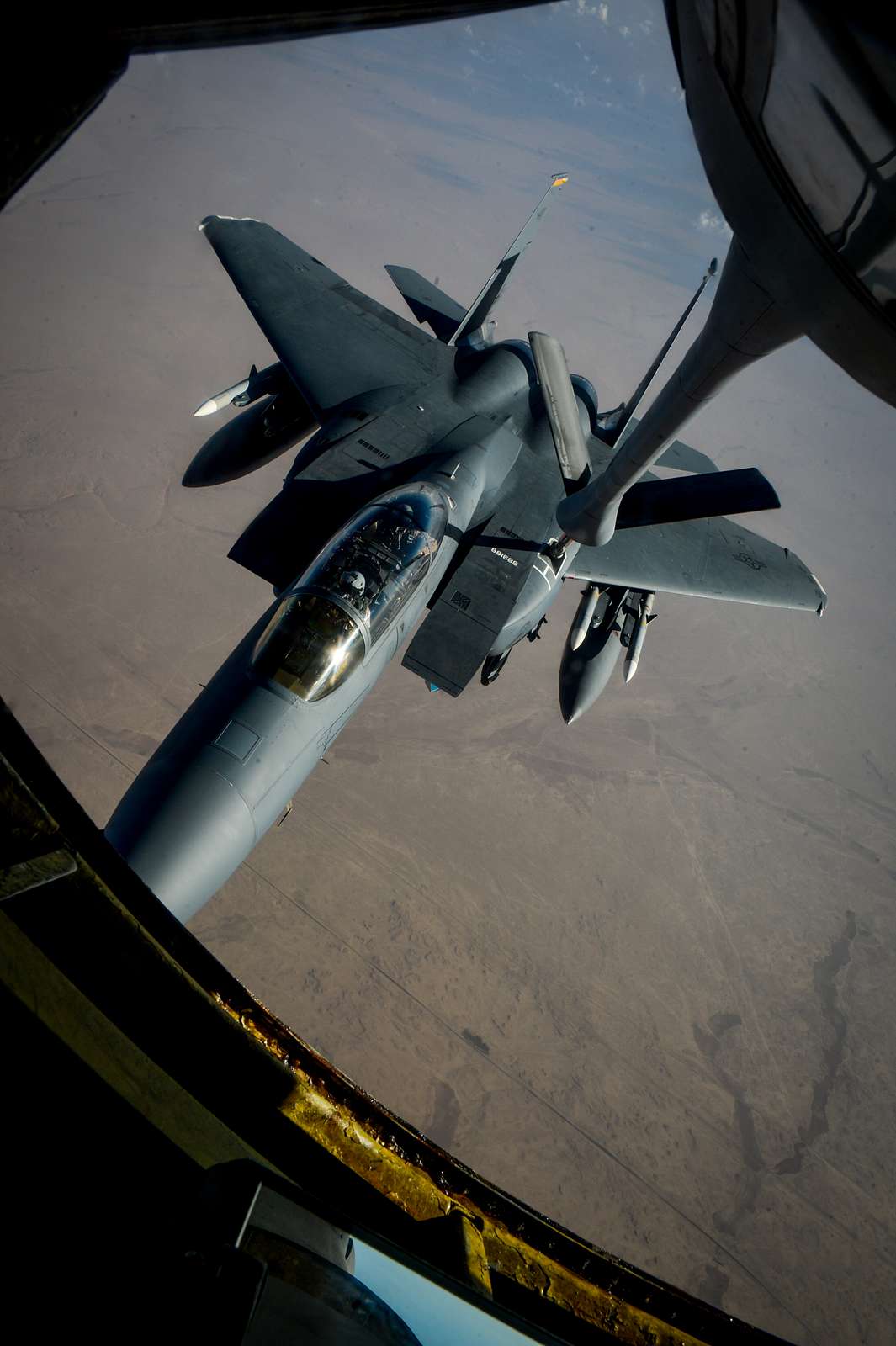 A U.S. Air Force F-15E Strike Eagle Receives Fuel From - NARA & DVIDS ...