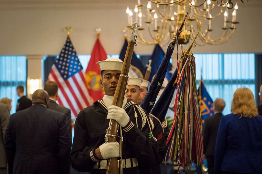 The color guard from the U.S. Navy Band opens the 2017 - NARA & DVIDS ...