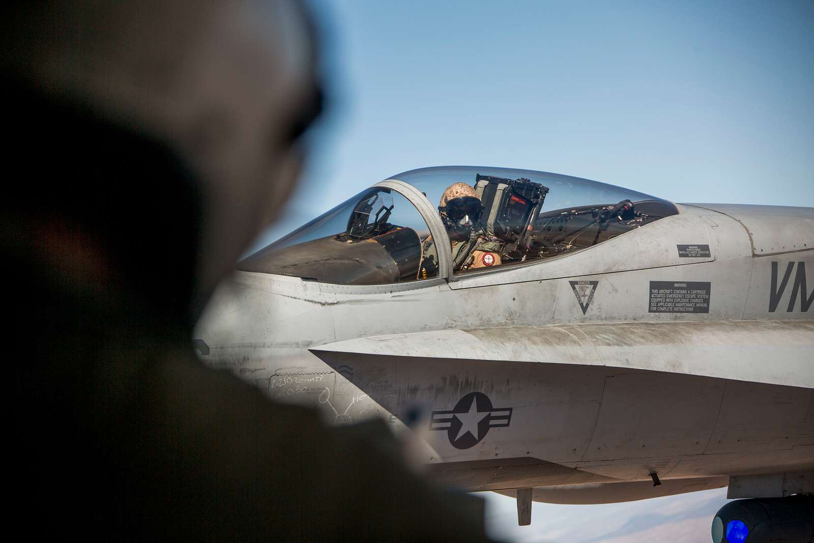 A U.S. Marine Corps F/A-18C Hornet aircraft assigned - NARA & DVIDS ...