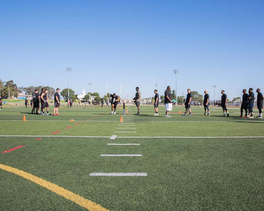 Marines from across the U.S. participated in the 2017 Marine Corps Football  Combine at Camp Pendleton, Calif., Oct. 28, 2017. The 2017 Marine Corps Football  Combine affords Active Duty and Reserve Marine