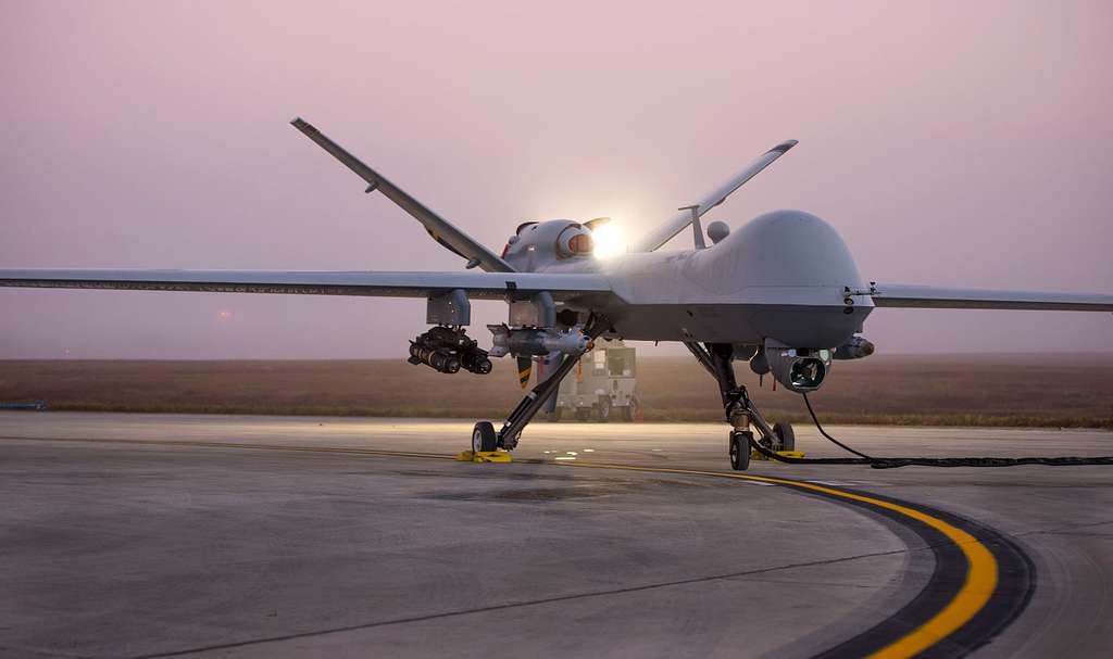 An Mq-9 Reaper Sits On The Flight Line As Remotely - Picryl Public 