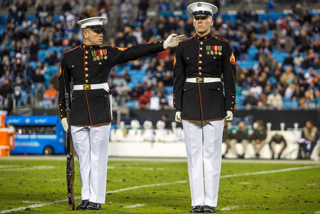 Sergeant Christopher Weddington, drill master, U.S. Marine Corps