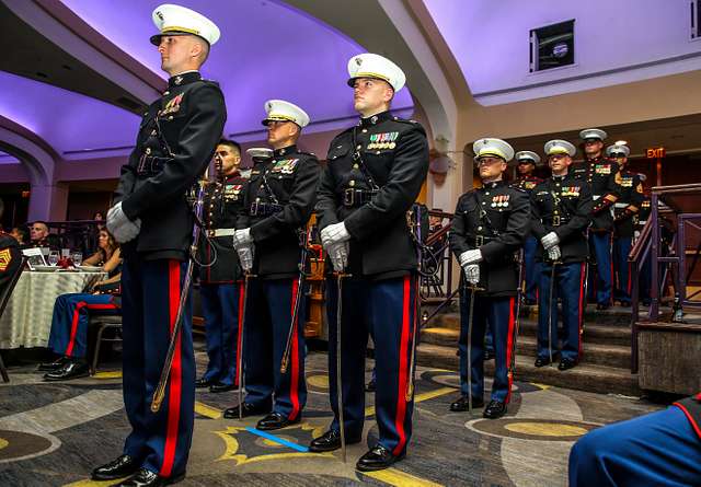 Barrack’s Marines With The Ceremonial Marching Staff - Nara & Dvids 