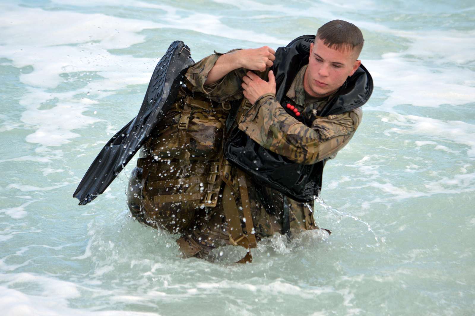 A scout swimmer assigned to the 3rd Squadron, 4th Cavalry - NARA ...