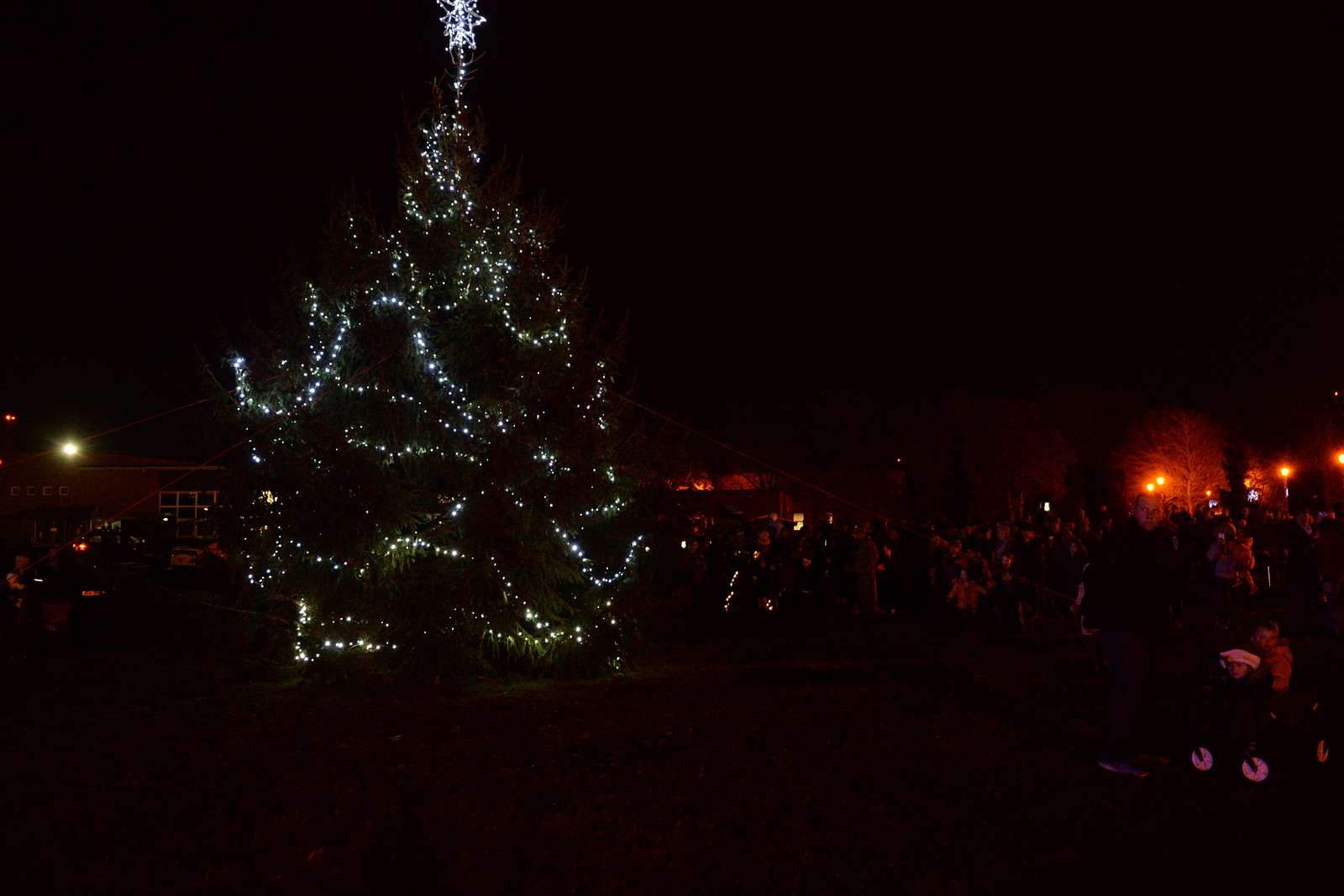 Families and friends gather to watch the annual Christmas NARA