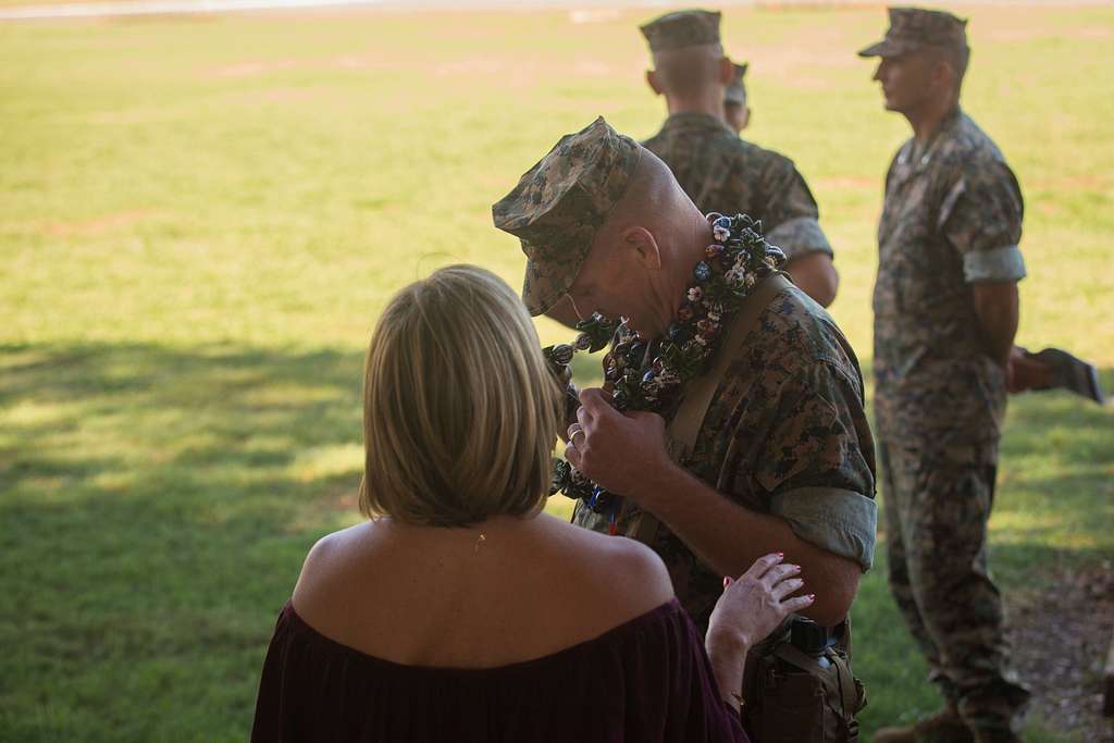 U.S. Marine Corps Lt. Col. Eric Meador, Incoming Commanding - PICRYL ...