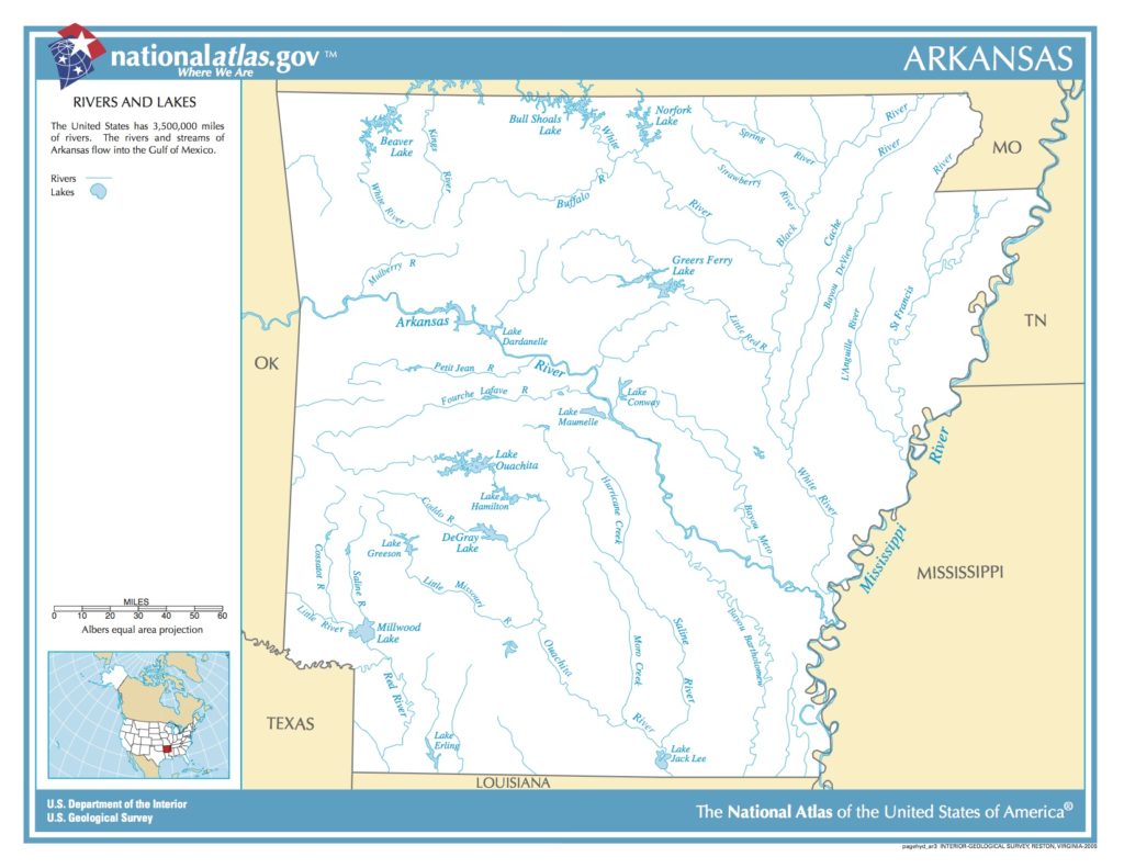 Map Of Arkansas Rivers And Lakes Public Domain Map Picryl Public Domain Media Search 1970