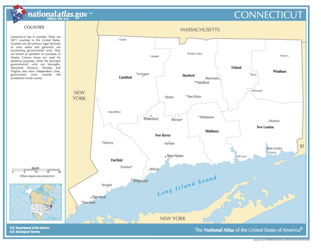 Map Of Connecticut Counties Public Domain Map Picryl Public Domain Media Search Engine 1352