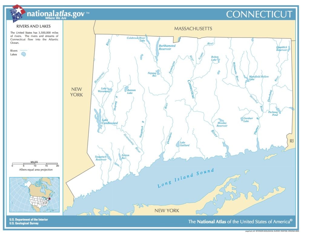 Map Of Connecticut Rivers And Lakes PICRYL Public Domain Media   Map Of Connecticut Rivers And Lakes 626042 1024 