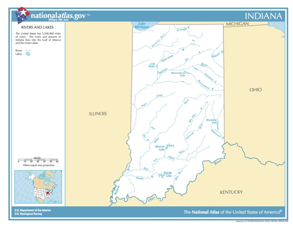 Indiana Rivers Map With Names