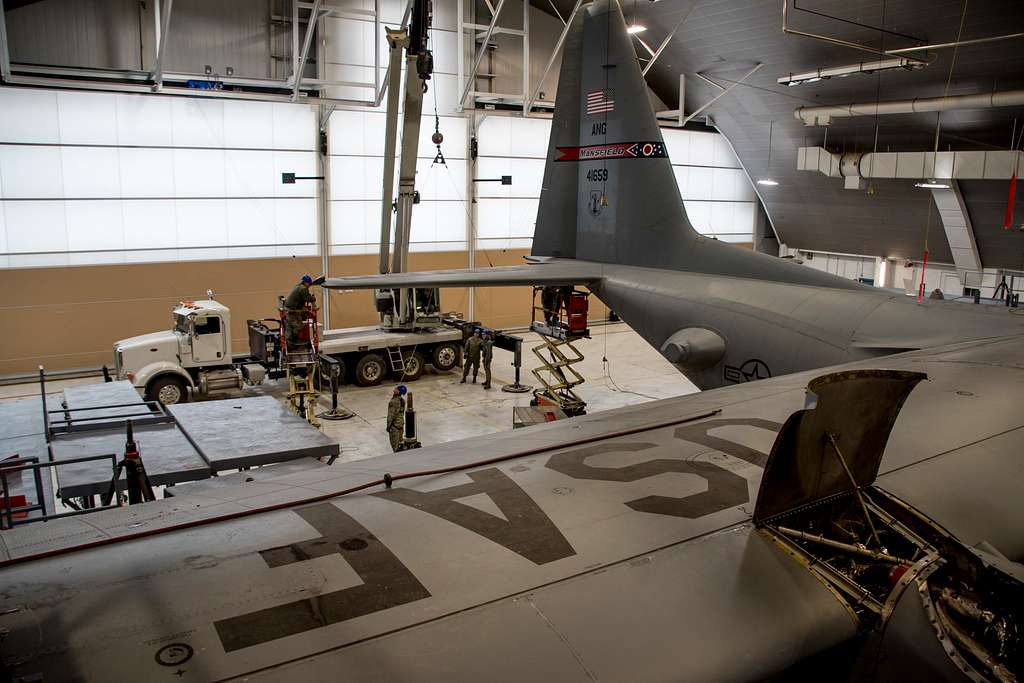 The elevator panel on the tail of a C-130H Hercules - NARA & DVIDS ...