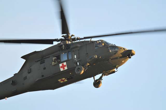 A U.S. Army HH-60 MEDEVAC helicopter from the 1st Air - PICRYL Public ...