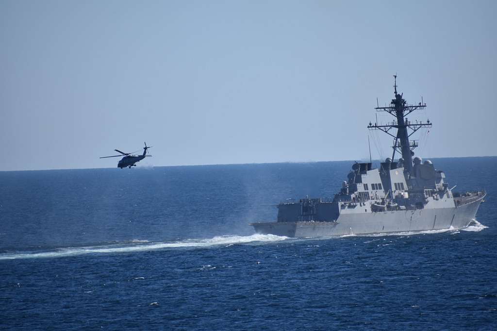 USS Lewis B. Puller And USS Preble Transit Straight Of Hormuz - NARA ...