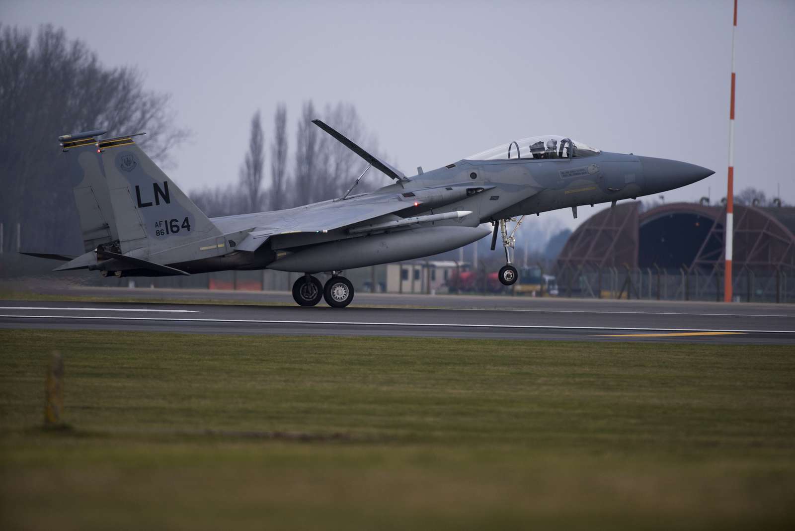 An F-15C From The 493rd Fighter Squadron Lands At Royal - NARA & DVIDS ...