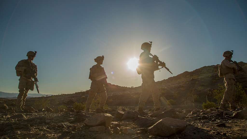 Marines with 3rd Platoon, Kilo Company, Battalion Landing - PICRYL ...