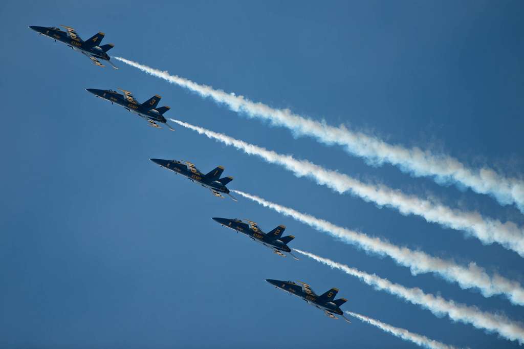 The U.S. Navy Blue Angels fly in formation as part - NARA & DVIDS ...