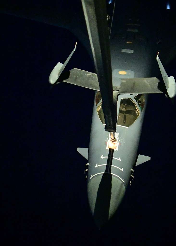 A U.S. Air Force B-1B Lancer Aircraft Is Refueled By - PICRYL Public ...