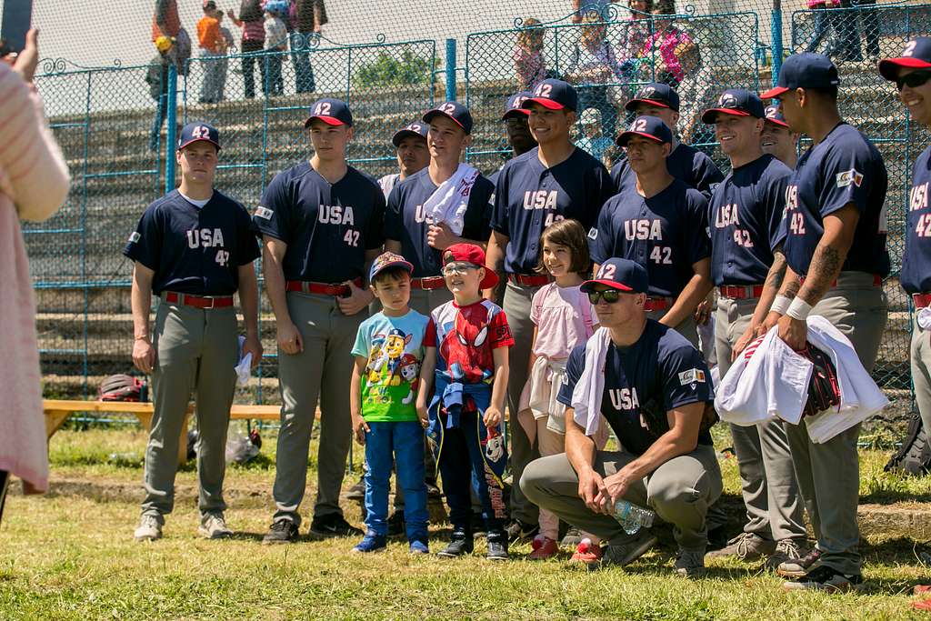 DVIDS - Images - Jackie Robinson Day: BSRF Marines play the