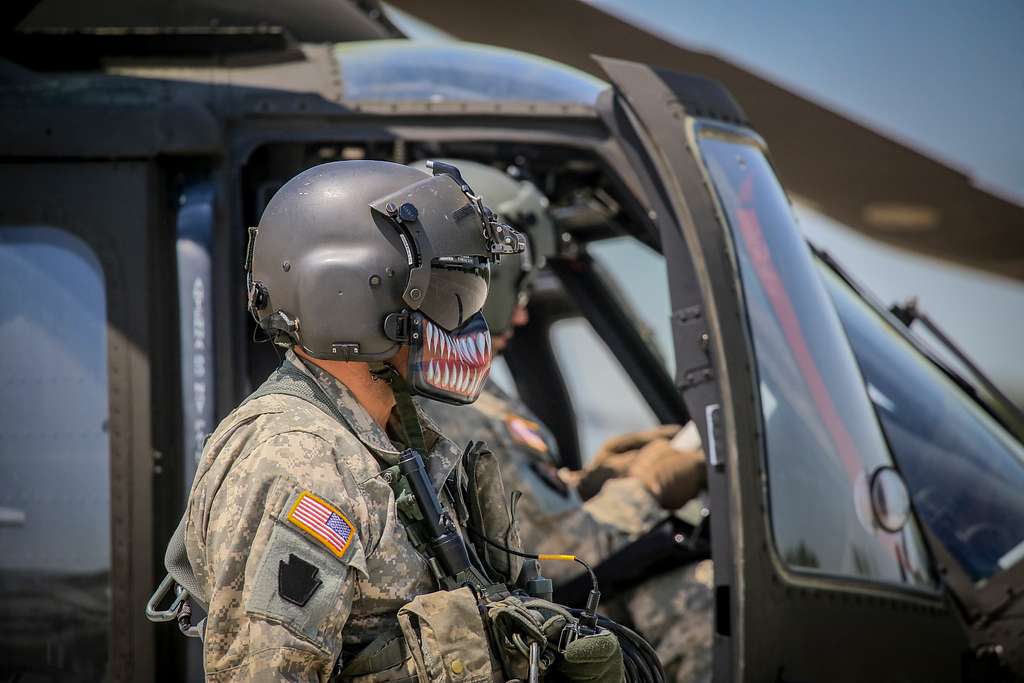 New Jersey Army National Guard helicopter crew chiefs assigned to the 1st  Battalion, 150th Aviation Regiment