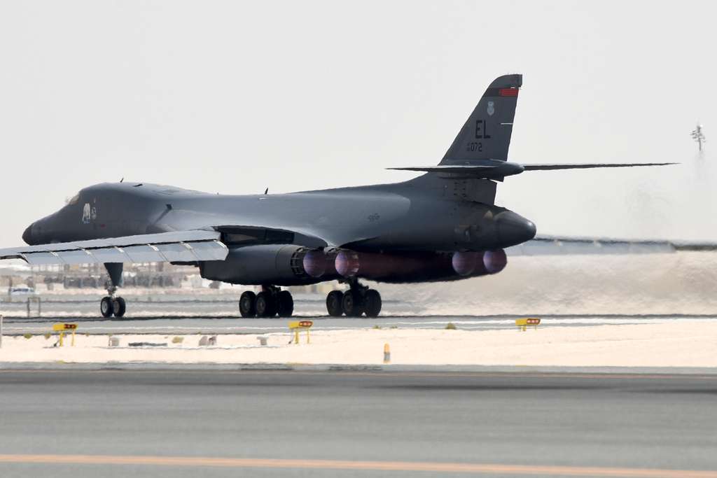 A U.S. Air Force B-1B Lancer, Departs An Airfield, - PICRYL - Public ...