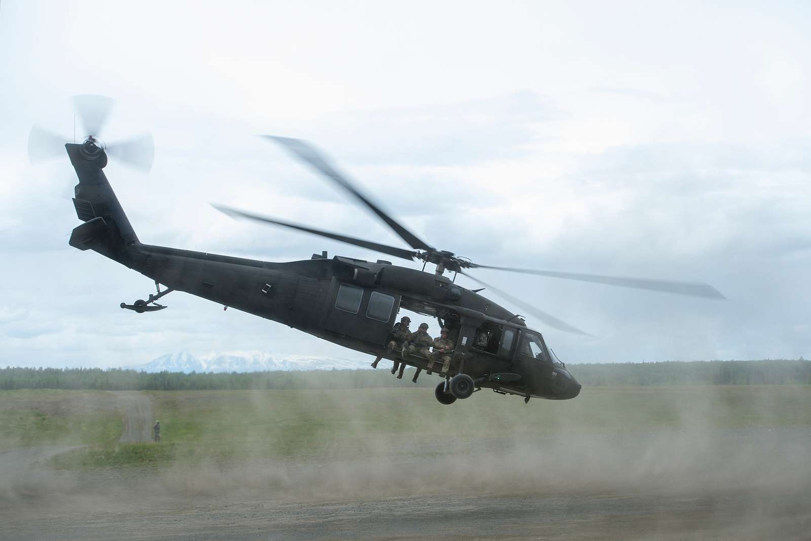 An Alaska Army National Guard UH-60 Black Hawk helicopter, - NARA ...