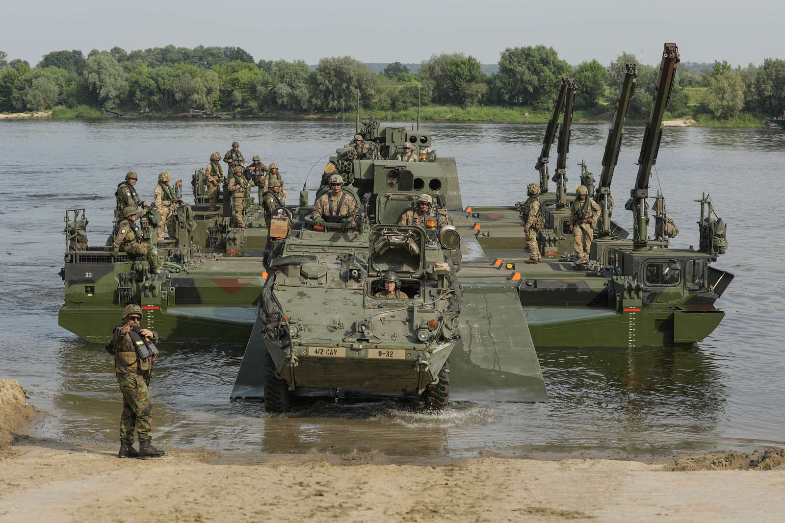 A Stryker Infantry Carrier Vehicle from the 4th Squadron, - NARA ...