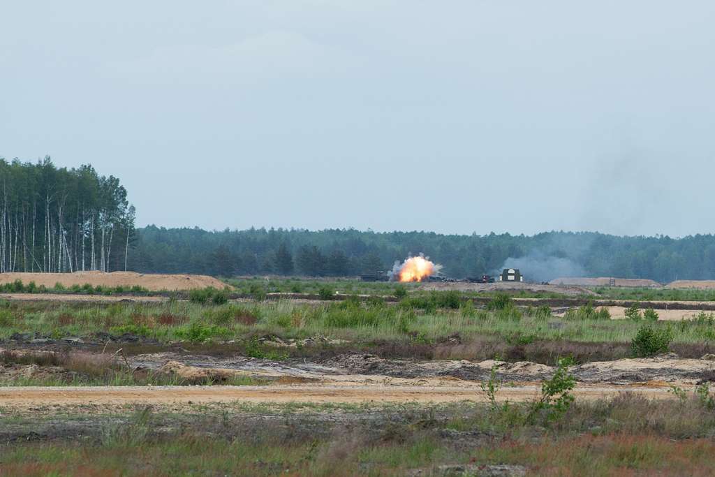 An FGM-148 Javelin missile explodes on target during - NARA & DVIDS ...