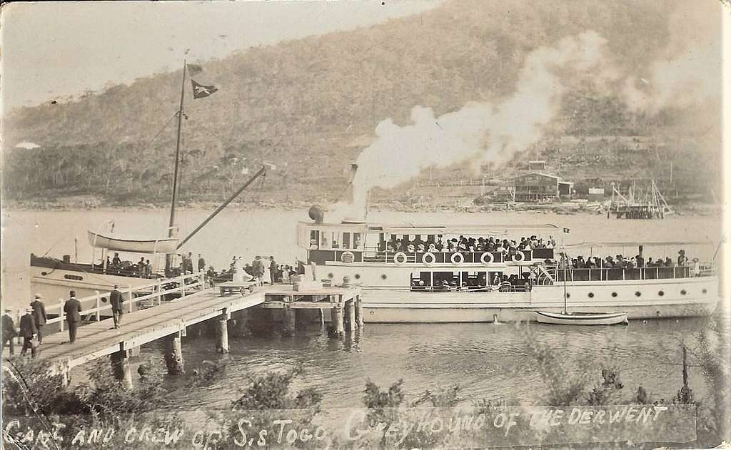 S.S. Togo, Greyhound of the Derwent River, Tasmania - circa 1911 ...