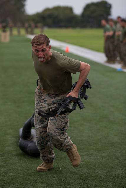 Marines from across the U.S. participated in the 2017 Marine Corps Football  Combine at Camp Pendleton, Calif., Oct. 28, 2017. The 2017 Marine Corps Football  Combine affords Active Duty and Reserve Marine