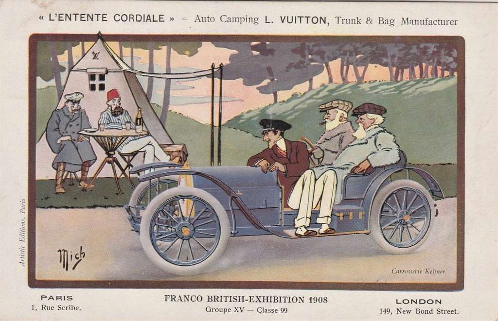 Louis Vuitton Black Car Motoring Trunk Antique Luggage