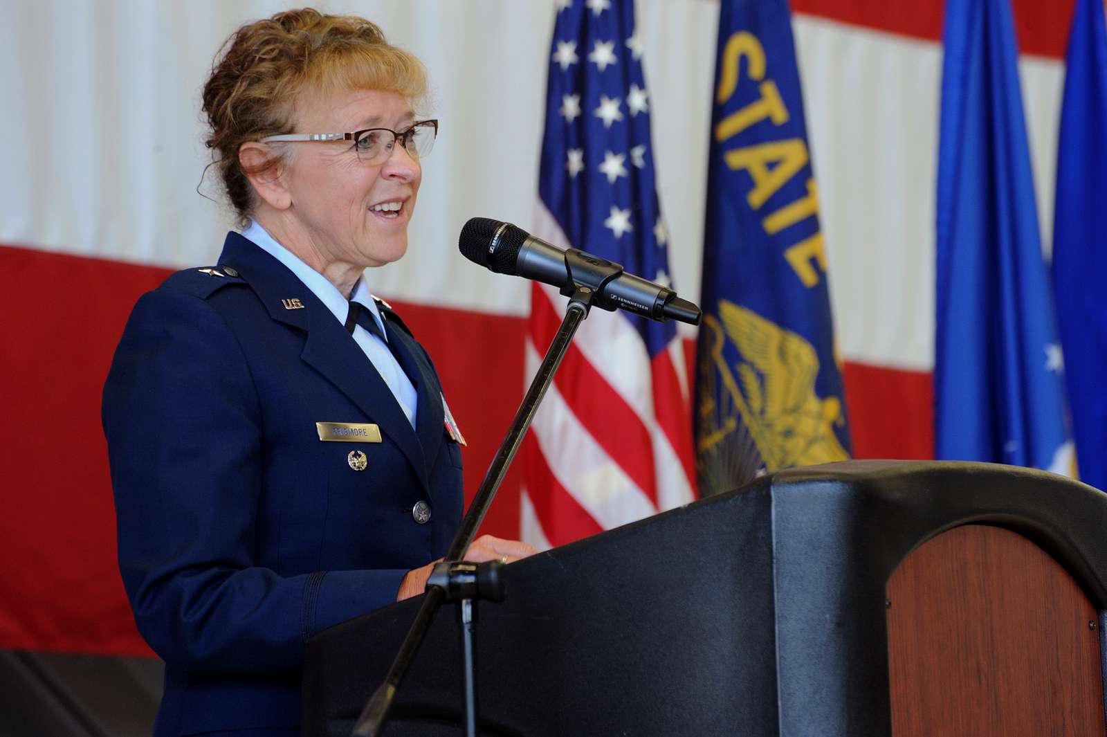 Newly promoted Brig. Gen. Donna Prigmore delivers her - NARA & DVIDS ...