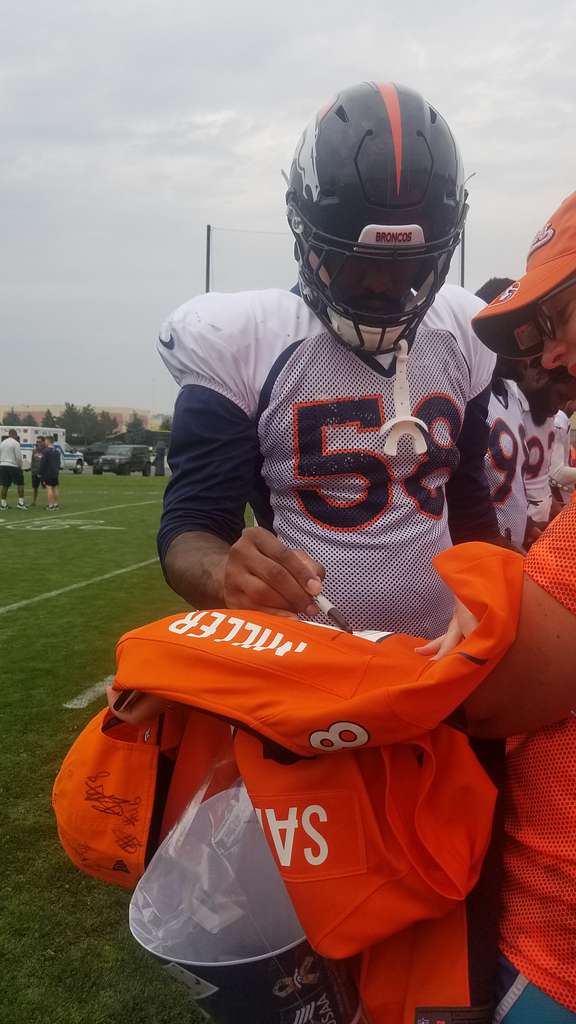 VON MILLER AUTOGRAPHED DENVER BRONCOS JERSEY