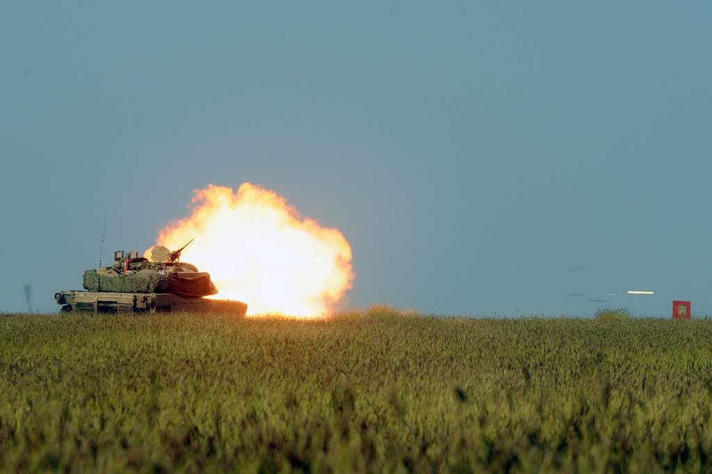 An M1A2 Abrams Tank Assigned To Charlie Company Team, - NARA & DVIDS ...