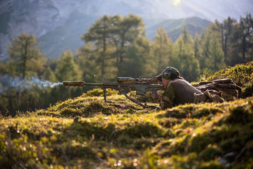 A Norwegian Army Telemark Battalion sniper engages - NARA & DVIDS ...