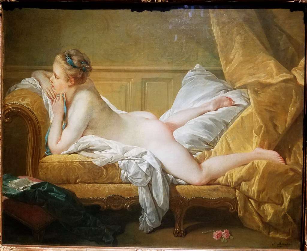 Resting Girl (Louise O'Murphy) by Francois Boucher, 1751, oil on canvas -  Museum of Fine Arts, Boston - 20180922 163228 - PICRYL - Public Domain  Media Search Engine Public Domain Image