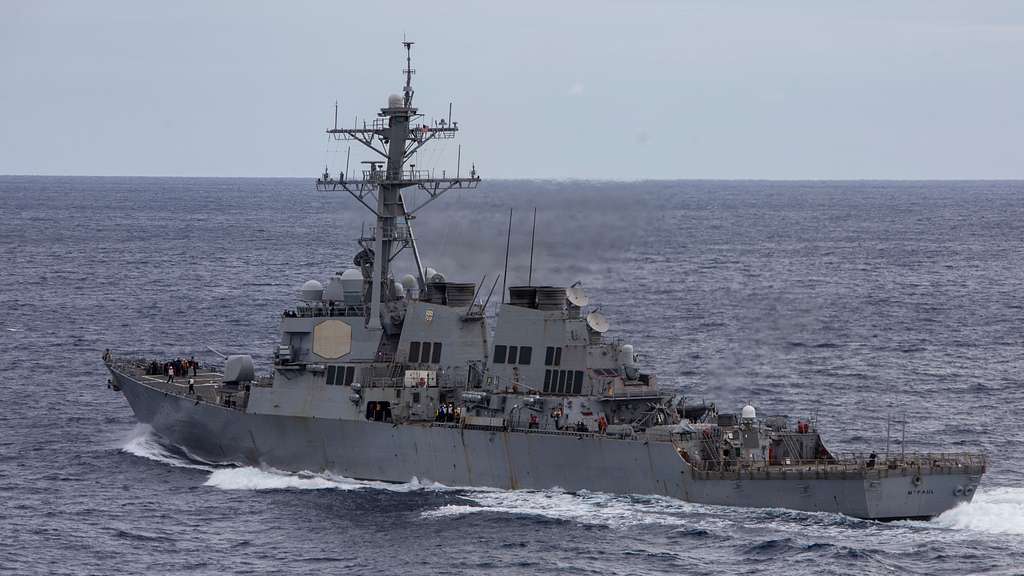 The Arleigh Burke-class guided-missile destroyer USS - PICRYL Public ...