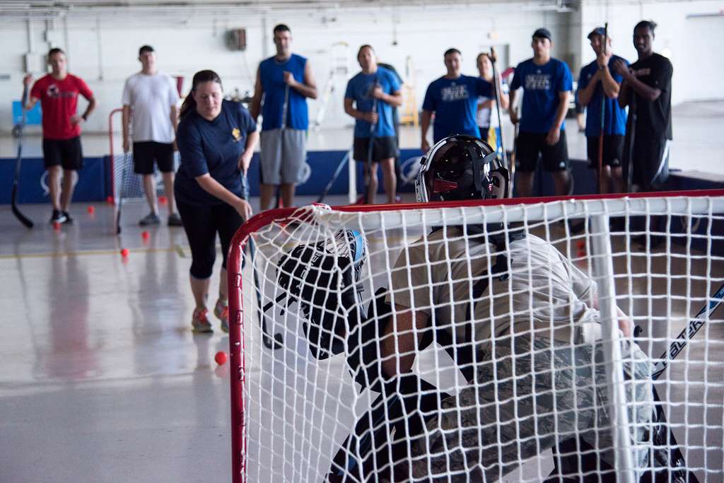 DVIDS - Images - Hangar turned hockey rink: Tampa Bay Lightning, MacDill  service members play hockey [Image 2 of 12]