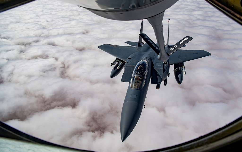 A U.S. Air Force F-15E Strike Eagle Receives Fuel From - PICRYL Public ...