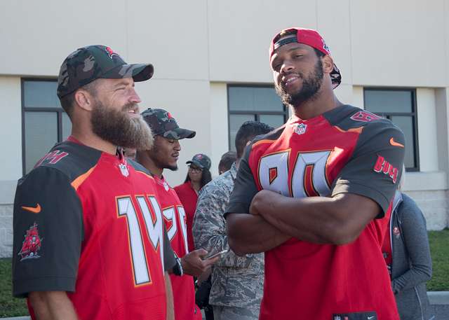 USCENTCOM commander delivers Oath of Enlistment during Buccaneers game